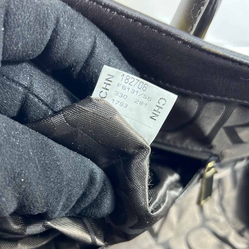 4113: Furla Colorblock Pebbled Leather Tote Bag Yellow Beige Black Made in Italy - Picture 10 of 13